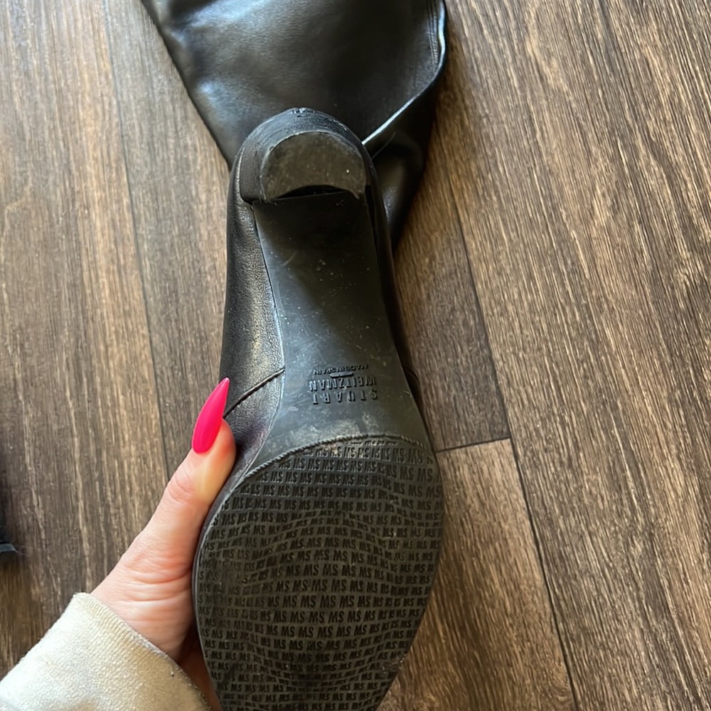 Stuart Weitzman Black Heeled Boots - Picture 5 of 9